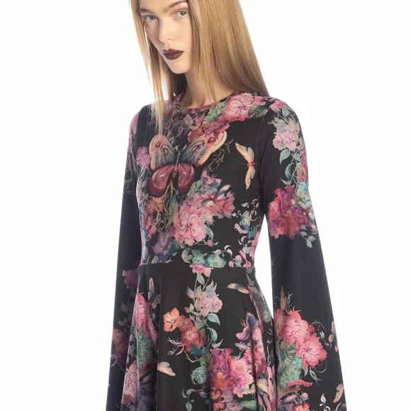 Blackmilk Multicolor Floral Long Sleeve Dress - Picture 6 of 11